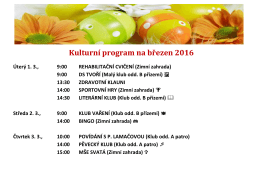 Kulturní program na březen 2016
