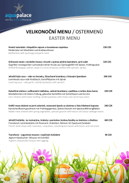 velikonoční menu / ostermenü easter menu