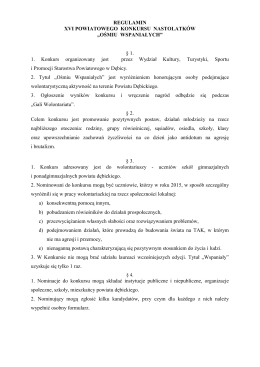 Regulamin konkursu „Wolontariusz Roku 2015 Powiatu Dębickiego”