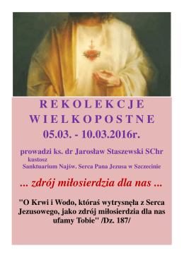 Rekolekcje Wielkopostne - plakat - 05.03.-10.03.2016 - Essen