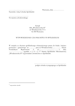Formularz w PDF - Włodarzewska II
