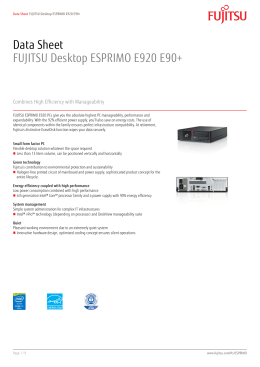Data Sheet FUJITSU Desktop ESPRIMO E920 E90+