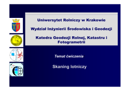 Skaning lotniczy - Uniwersytet Rolniczy w Krakowie