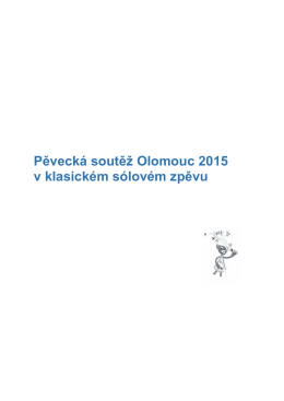 Pěvecká soutěž Olomouc 2015 v klasickém sólovém zpěvu