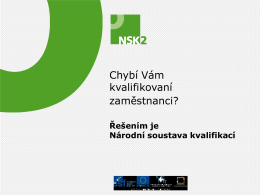 Prezentace NSK pro zaměstnavatele