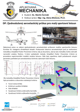 DP: Zjednodušený aeroelastický průkaz pro malý sportovní letoun