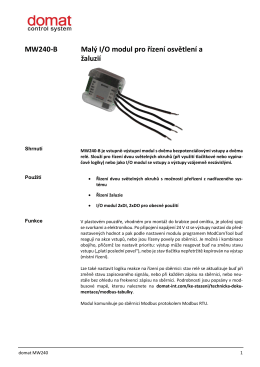 MW240-B Malý I/O modul pro řízení osvětlení a žaluzií