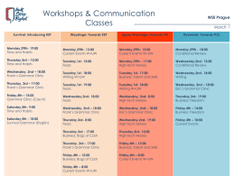 Workshops & Communication Classes