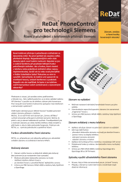 ReDat PhoneControl pro technologii Siemens