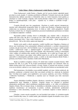Projev Václava Klause čtěte zde