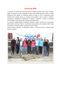 Úspěchy studentů GVM v atletické soutěži Corny Cup 2015