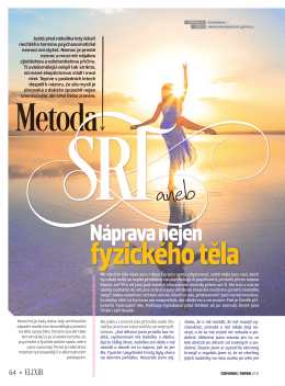 Gabriela a povídání o SRT v časopise ELIXÍR 07/08 2015