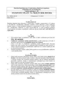Směrnice č. 18 - úplata ve školním roce 2015