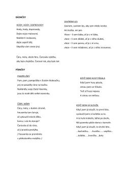 duben – básničky a písničky