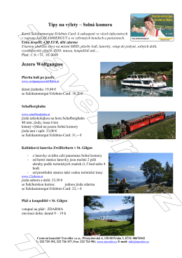 Tipy na výlety – Solná komora Jezero Wolfgangsee