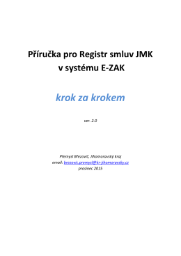 Manuál pro Registr smluv JMK