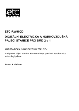 ETC-RW900D DIGITÁLNÍ ELEKTRICKÁ A HORKOVZDUŠNÁ