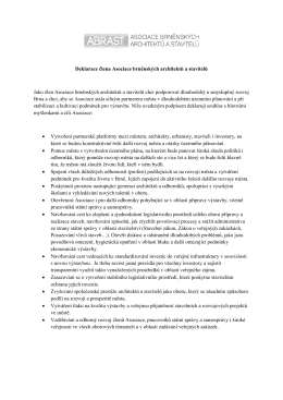 Deklarace člena Acociace - Asociace brněnských architektů a stavitelů