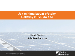 17_SolarMonitor_Jak minimalizovat přetoky elektřiny z FVE