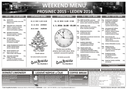 weekend menu prosinec 2015 leden 2016