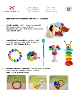 Nabídka českých hraček pro děti 3 – 6 měsíců