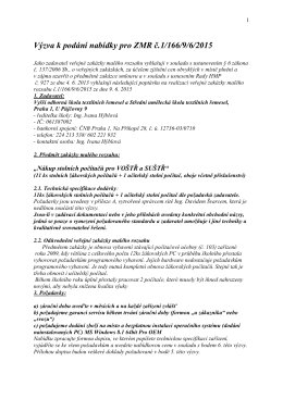 Výzva k podání nabídky pro ZMR č.1/166/9/6/2015