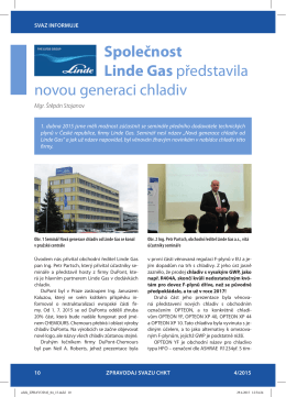 Společnost Linde Gas představila novou generaci