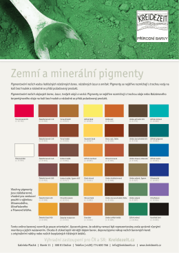 Vzorník Pigmenty v PDF