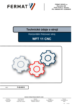 WFT 11 CNC - TOMARK, s.r.o.