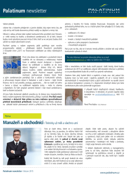 Newsletter ke stažení - myMBE.cz