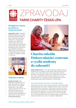 Únor 2015 - Farní charita Česká Lípa