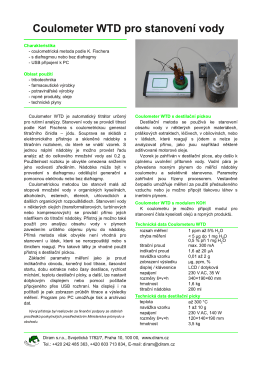 Coulometer WTD pro stanovení vody