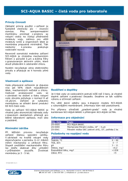 SCI-AQUA BASIC – čistá voda pro laboratoře