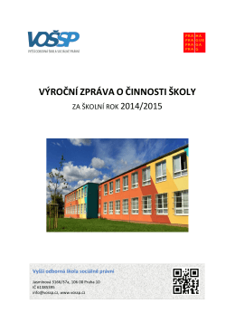 Výroční zpráva o činnosti školy za šk. r. 2014 – 2015