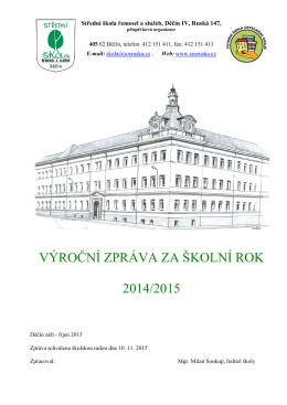 Výroční zpráva 2014/2015 - Střední škola řemesel a služeb Děčín