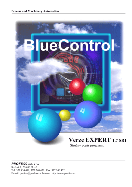 BlueControl Verze EXPERT 1.7 SR1