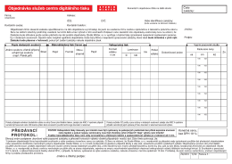 objednávkový formulář pro digitální tisk