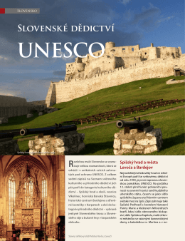 článek Slovenské dědictví UNESCO (příloha revue V4 2012)