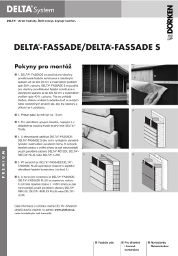 montážní návod - Delta Fassade