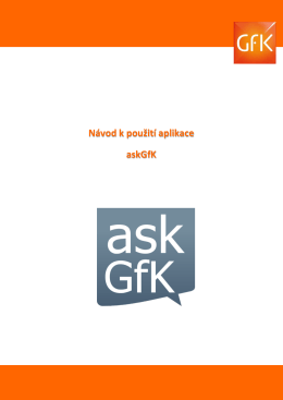 Návod k použití aplikace askGfK
