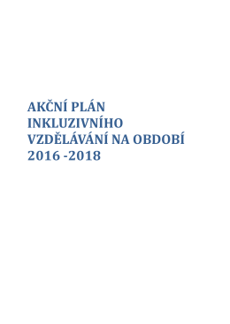 Akční plán inkluzivního vzdělávání 2016 - 2018