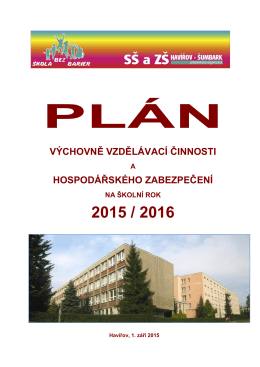 Plán práce 2015/2016