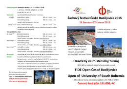 Šachový festival České Budějovice 2015