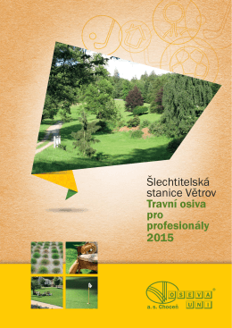 Katalog ŠS Větrov - Travní osiva 2015