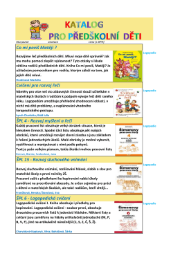 Katalog pro předškolní děti