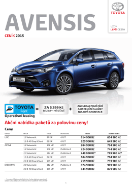 AVENSIS - Toyota Financial Services