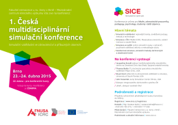 1. Česká multidisciplinární simulační konference