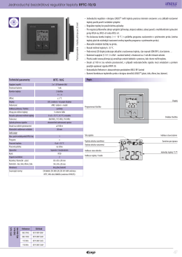 Jednoduchý bezdrátový regulátor teploty RFTC-10/G