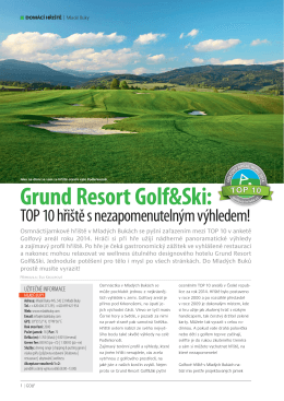 Časopis Golf 2015 - Grund Resort Golf & Ski