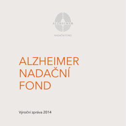Výroční zpráva 2014 - Alzheimer Nadační fond